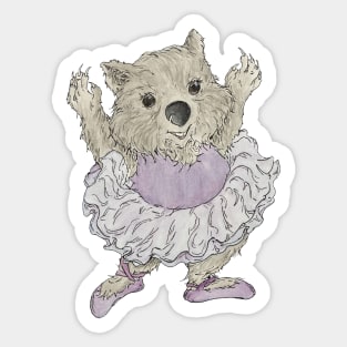 Dancing Wombat Sticker